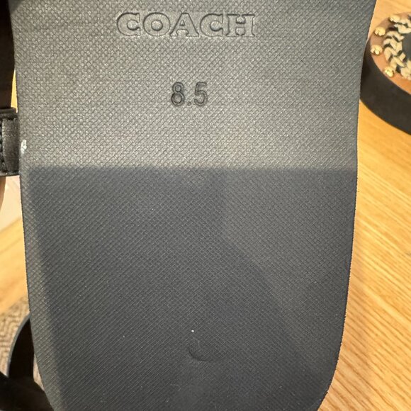 Coach Gracey Leather Thong Sandal – Black – Size 8.5 - Picture 8 of 11